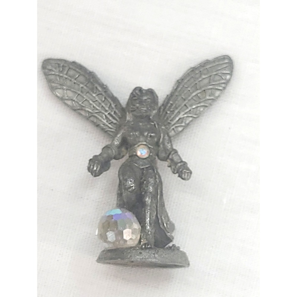 Ral Partha AD&D Miniature Pewter Sylph 1988 TSB 35MM w Crystals Vtg
